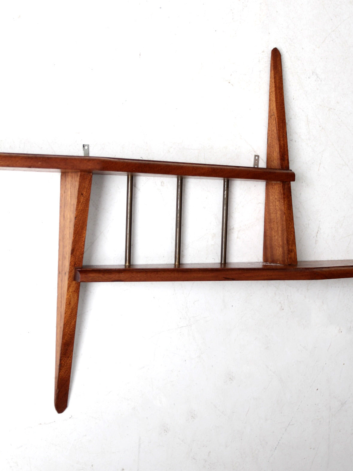 mid century asymmetrical wall shelf
