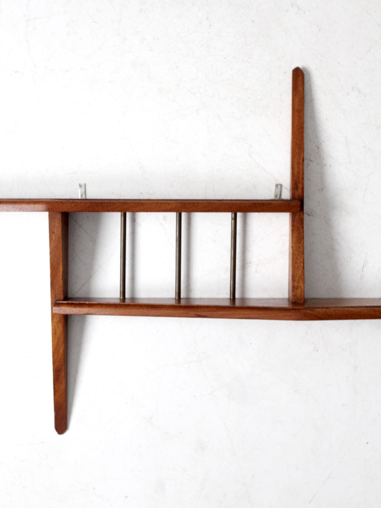 mid century asymmetrical wall shelf