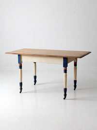 antique American country painted table