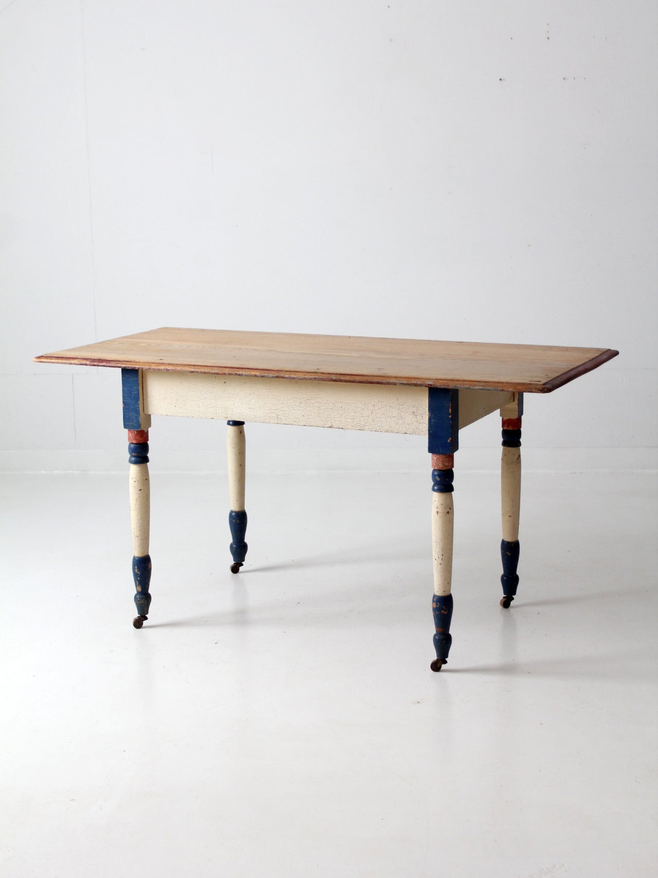 antique American country painted table