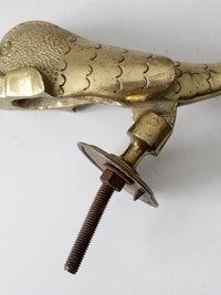 vintage Maltese brass fish door knocker