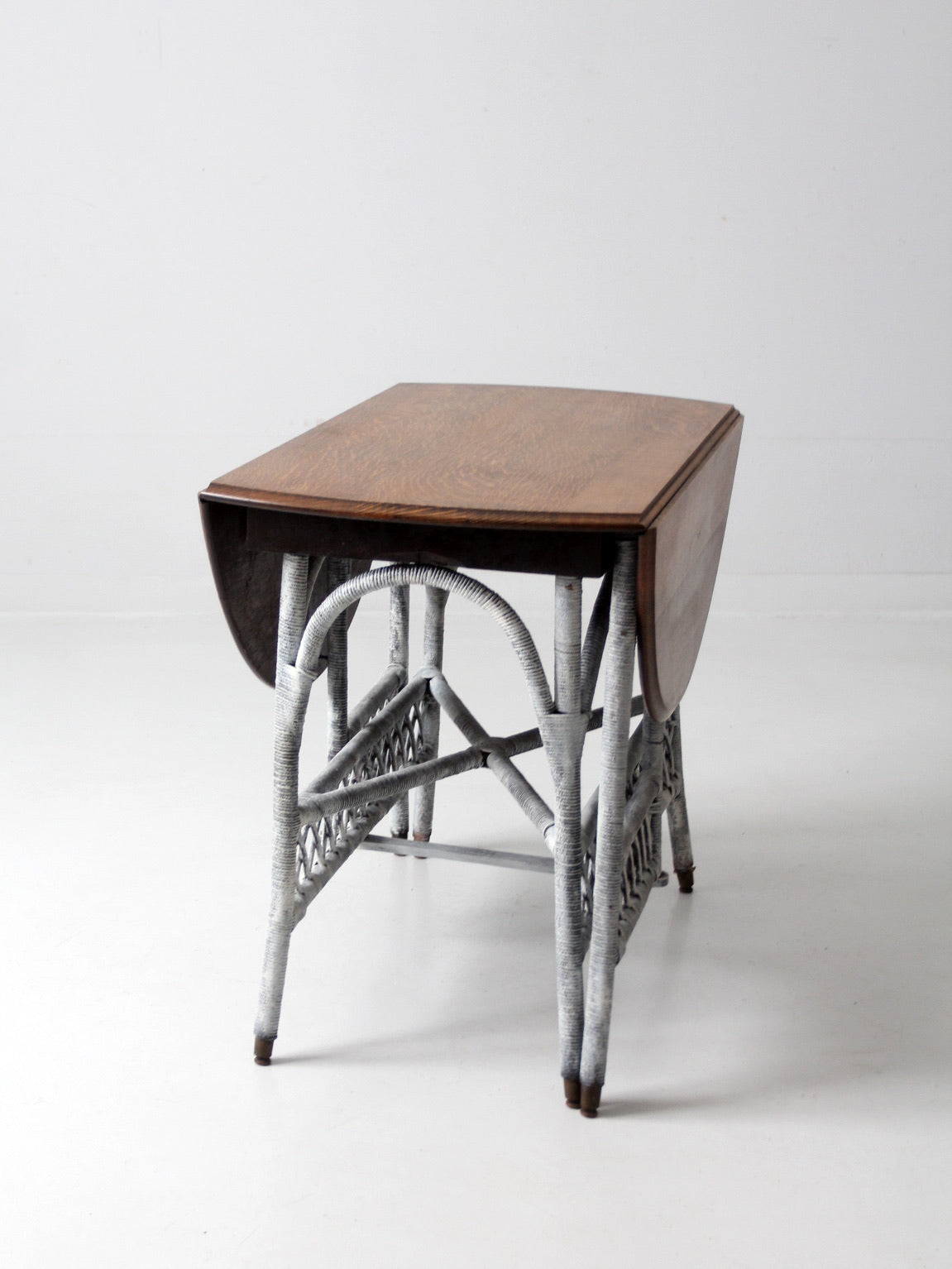 antique wicker gate leg table