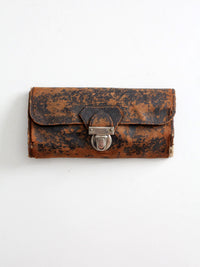 vintage English grooming set with leather case