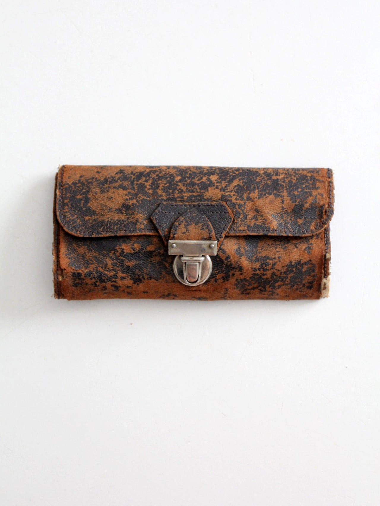 vintage English grooming set with leather case