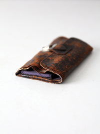 vintage English grooming set with leather case