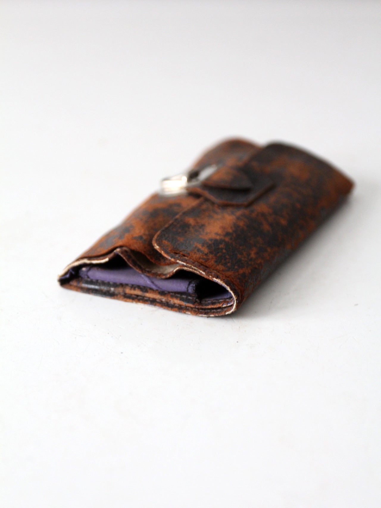 vintage English grooming set with leather case