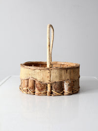 vintage rustic wooden splint basket