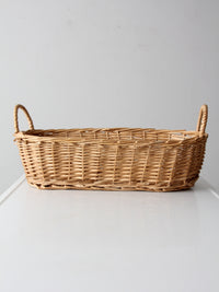 vintage woven basket with handles