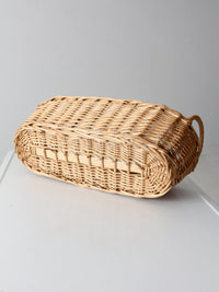 vintage woven basket with handles