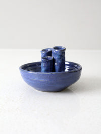 vintage studio pottery ikebana vase bowl