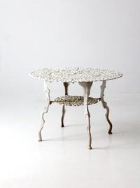 Victorian white cast iron garden table