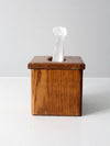 vintage wood tissue box cover