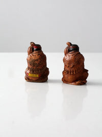 mid century  Native American souvenir figurines pair