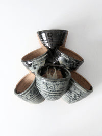 vintage studio pottery tiered planter vase