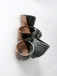 vintage studio pottery tiered planter vase