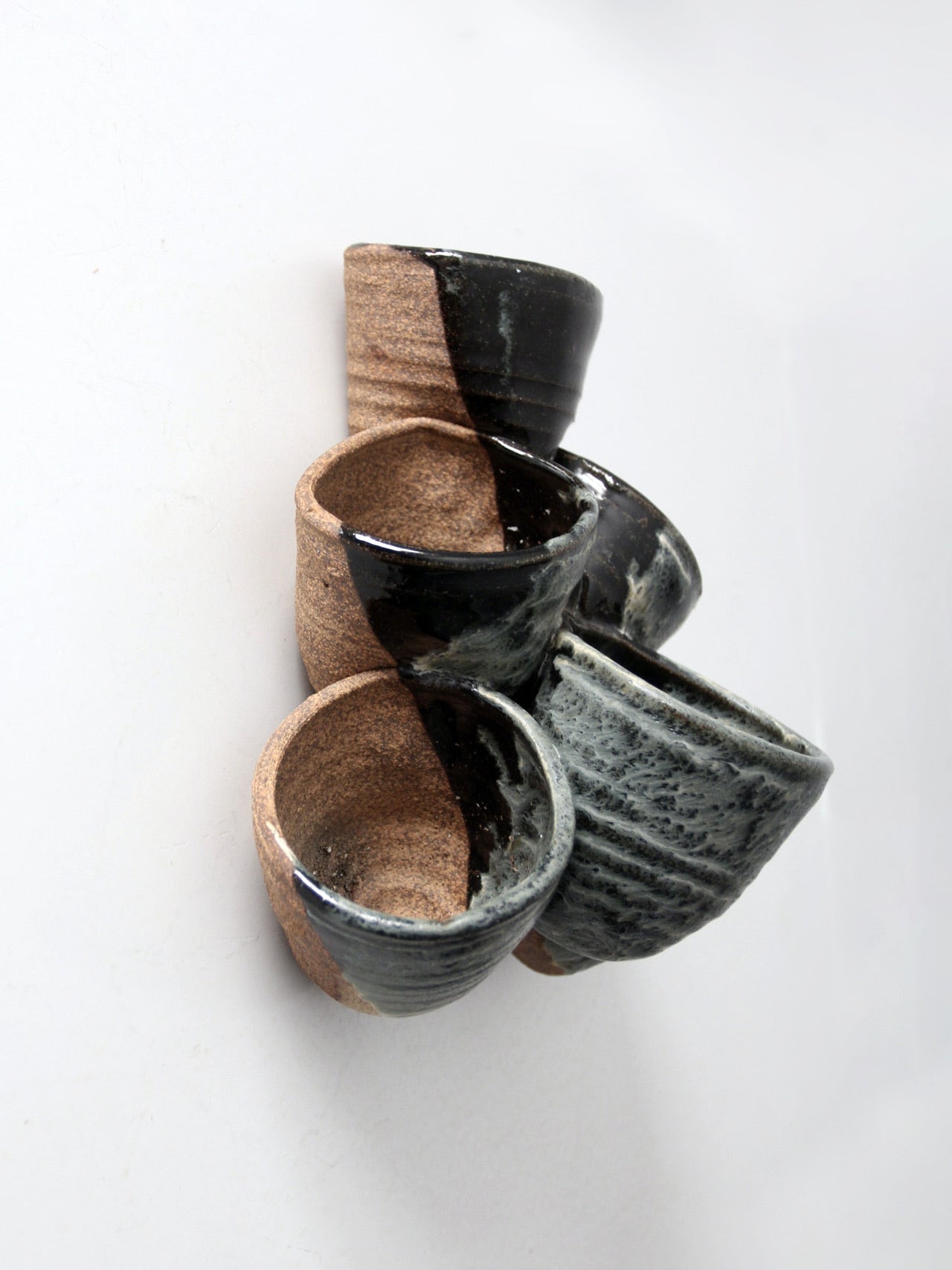 vintage studio pottery tiered planter vase