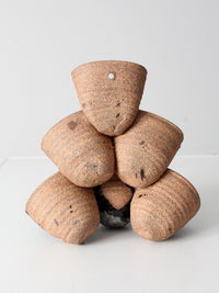 vintage studio pottery tiered planter vase