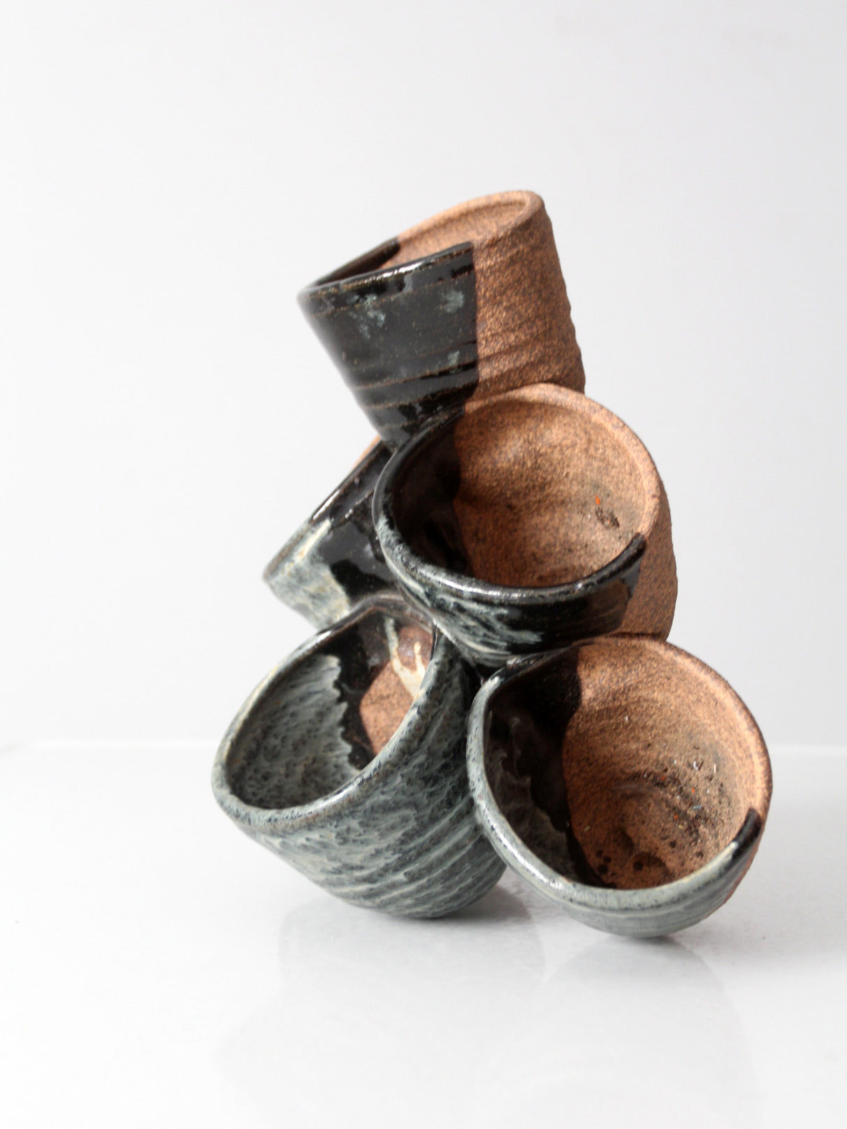 vintage studio pottery tiered planter vase