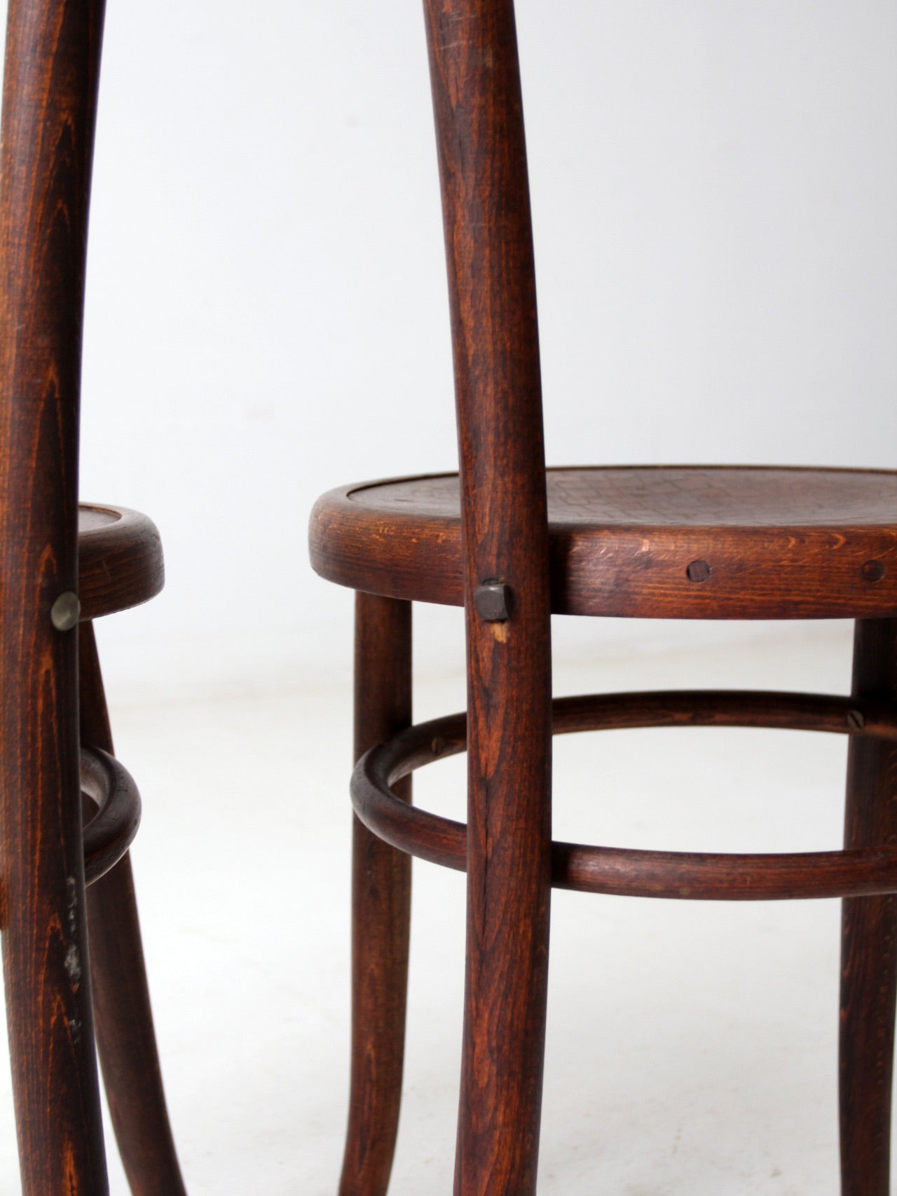 antique Fischel bentwood chairs pair