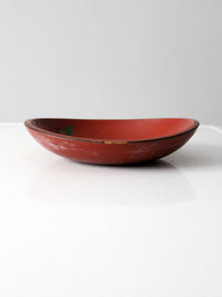 vintage painted wooden bowl