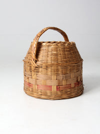 antique woven carrying basket