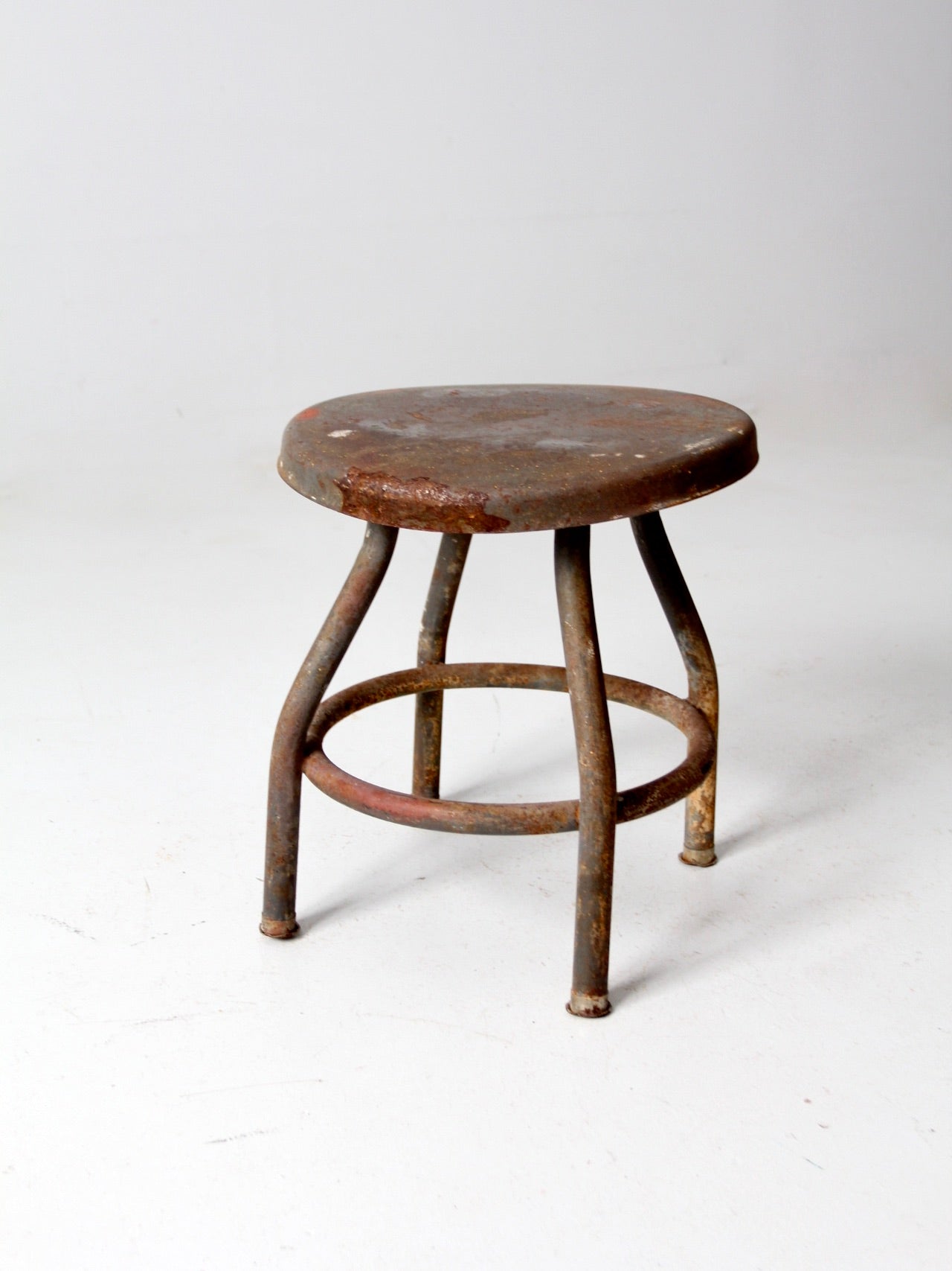 vintage industrial metal stool