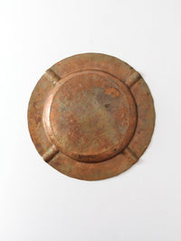 vintage hammered copper ashtray