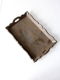 vintage Mexican folk art tin tray