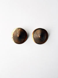 vintage 1940s copper earrings