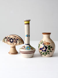 vintage Tonala pottery set of 3