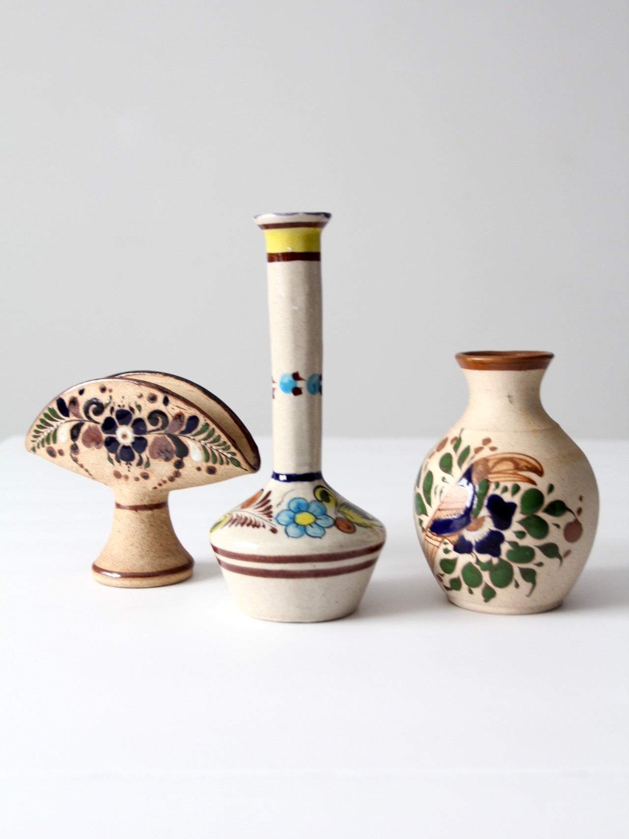 vintage Tonala pottery set of 3