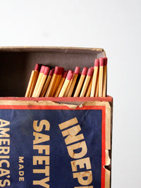 antique oversize matchbox with stand