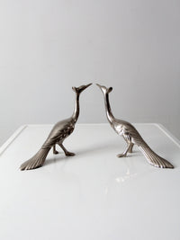 mid-century peacock figurines pair
