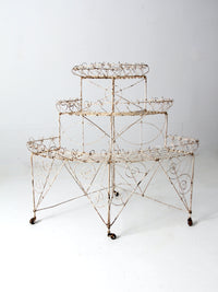 Victorian wire plant stand