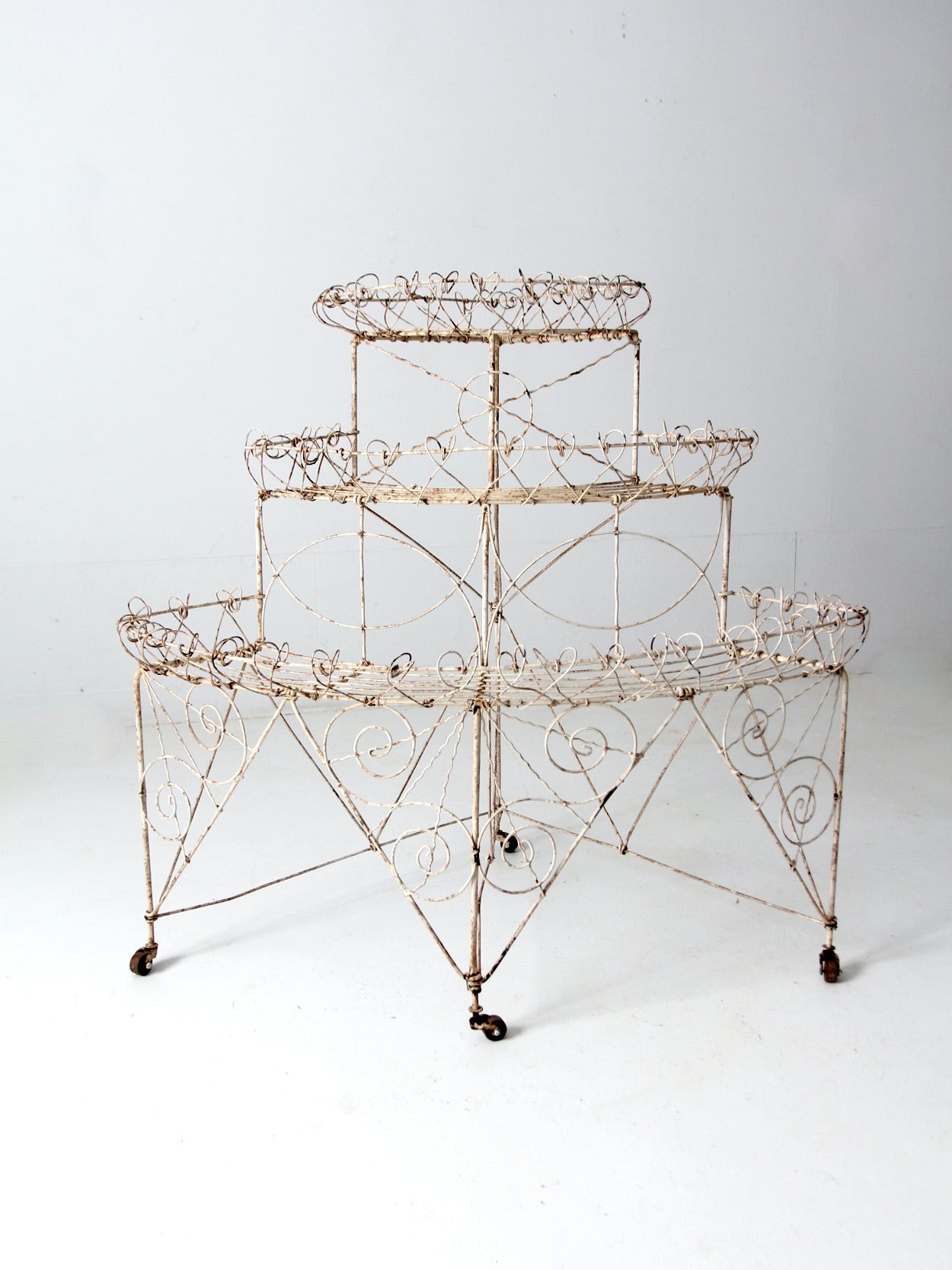 Victorian wire plant stand