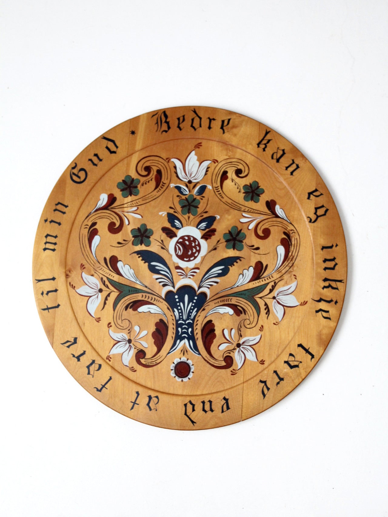 mid century Norwegian wood plate