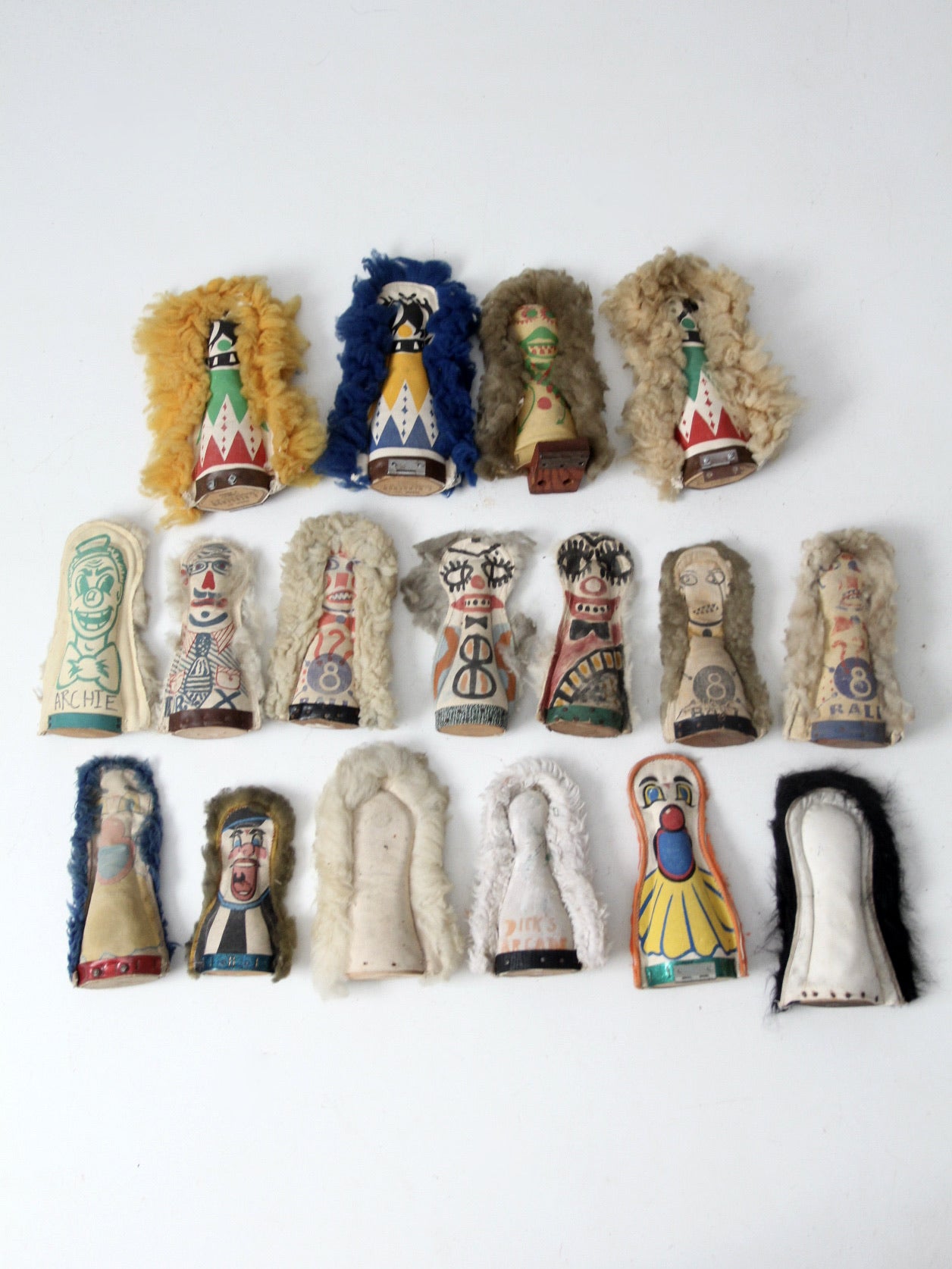 carnival knock down dolls circa 1930