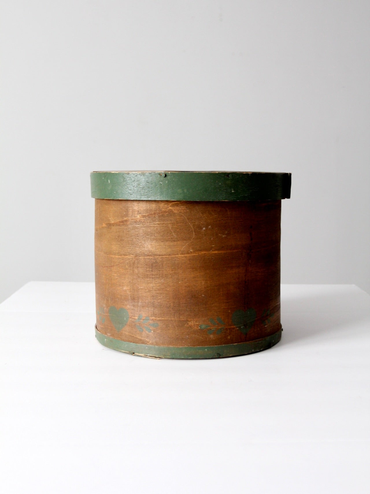 vintage stenciled wooden pantry box