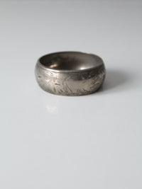 vintage etched bangle bracelet