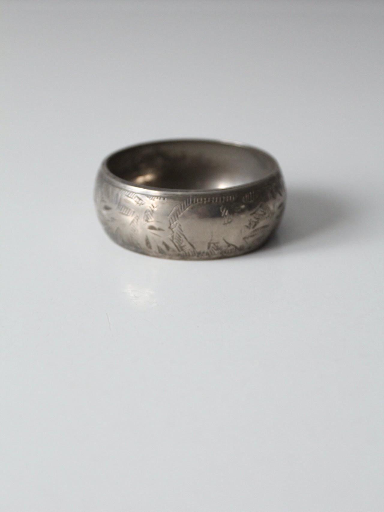 vintage etched bangle bracelet