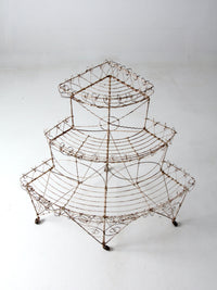 Victorian wire plant stand