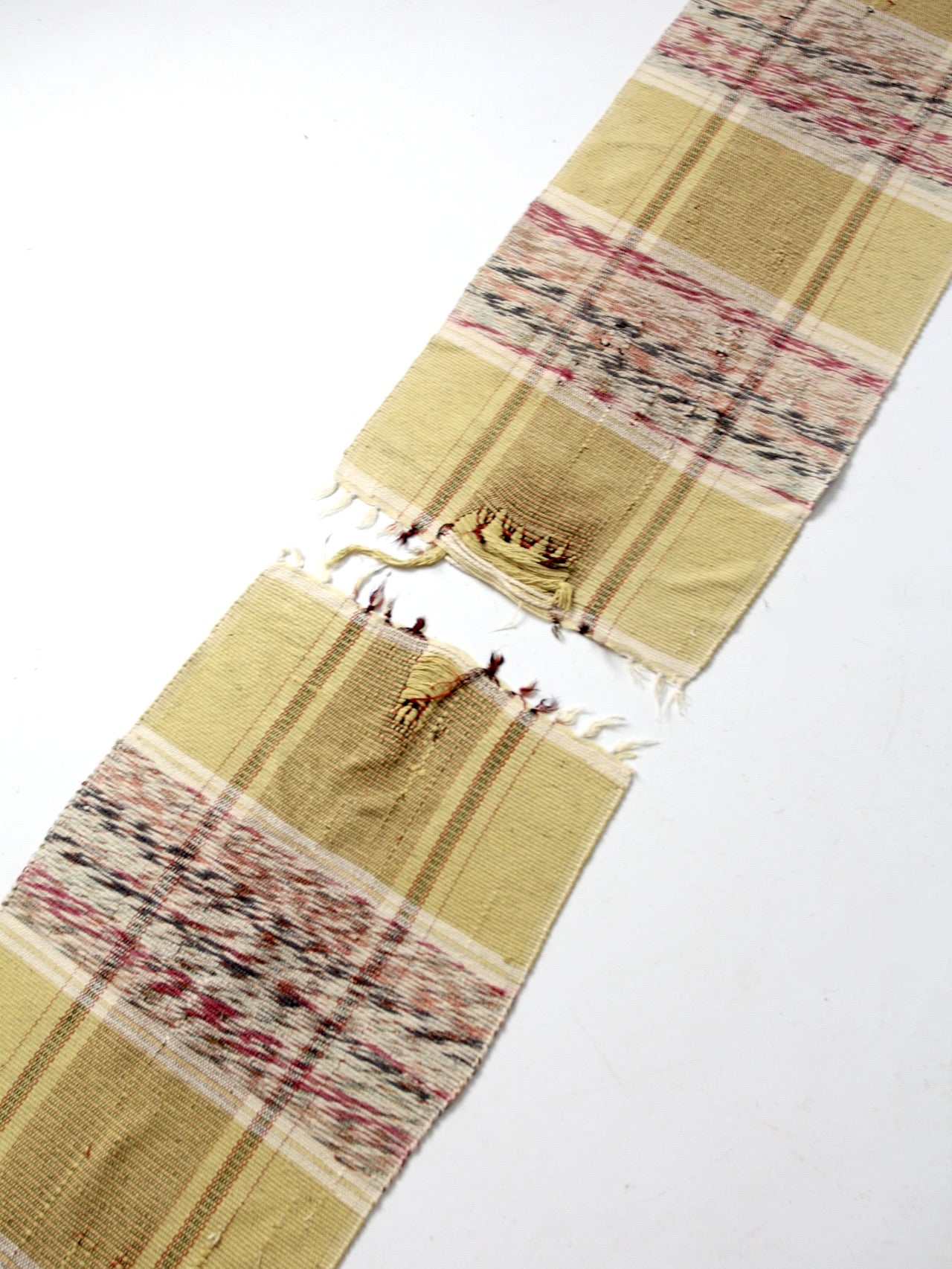 vintage American rag rugs pair