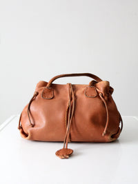vintage leather handbag by Carlos Falchi