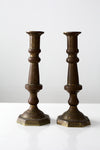 antique baroque style brass candlestick holders