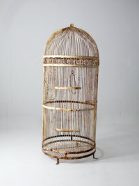 antique large iron bird cage