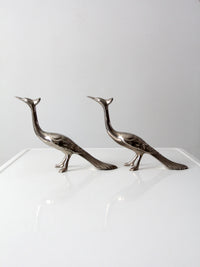 mid-century peacock figurines pair