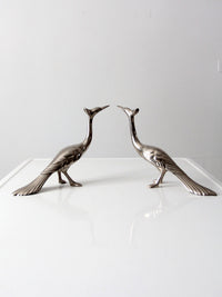 mid-century peacock figurines pair