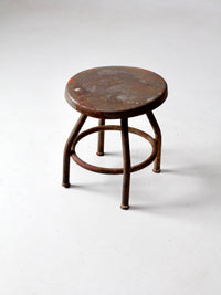 vintage industrial metal stool