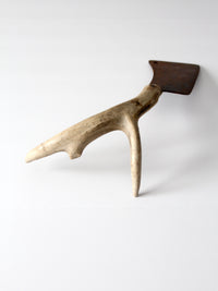 vintage cleaver with antler handle