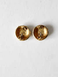 vintage 60s clip on earrings